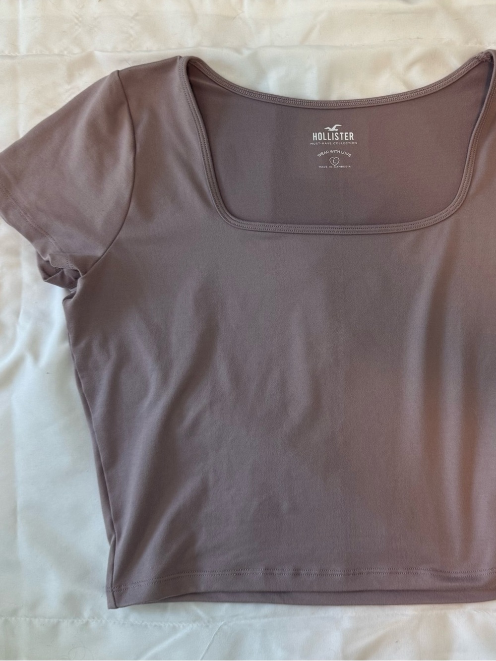 Square neck crop shirt
